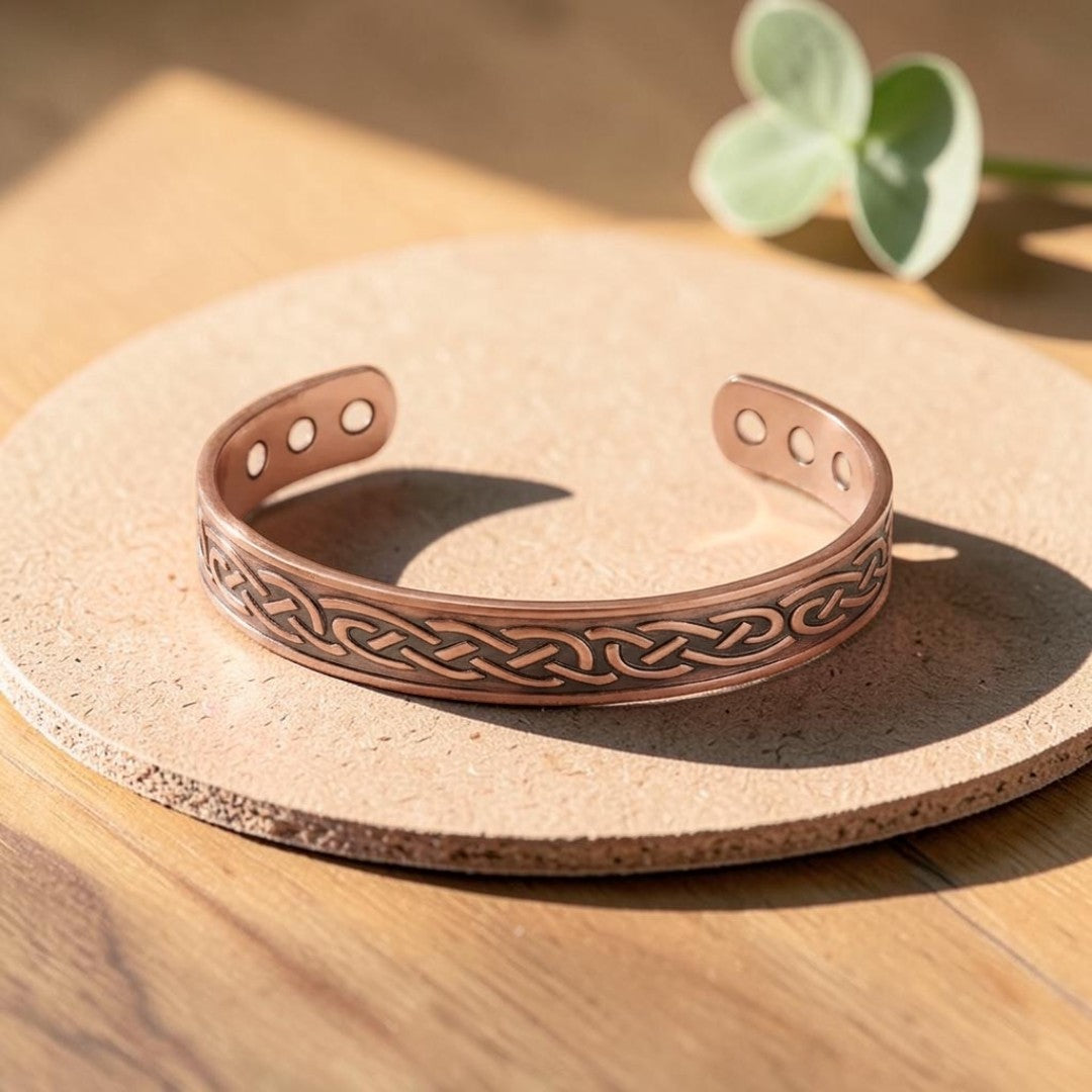 Lavandula Pure Copper Bracelet With Magnetic Therapy