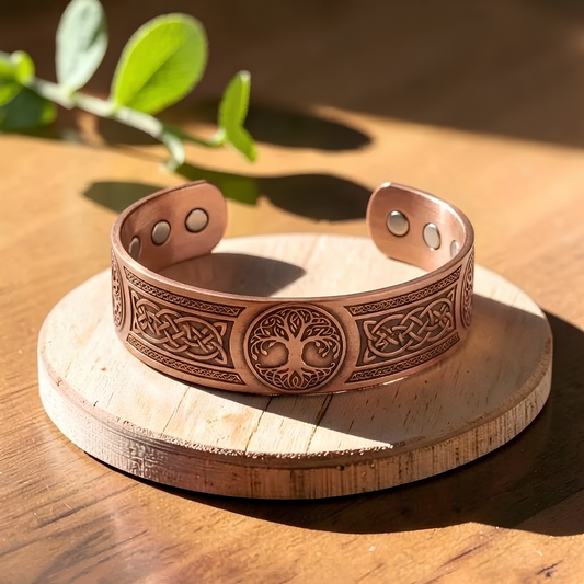 Bough Pure Copper Bracelet With Magnetic Therapy