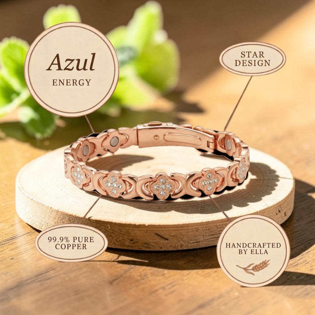 Azul Pure Copper Bracelet With Magnetic Therapy