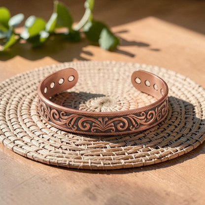 Rosa Pure Copper Bracelet With Magnetic Therapy