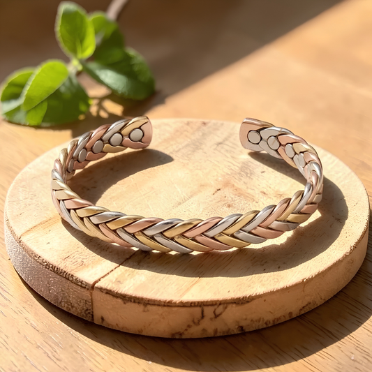 Stone Pure Copper Bracelet With Magnetic Therapy