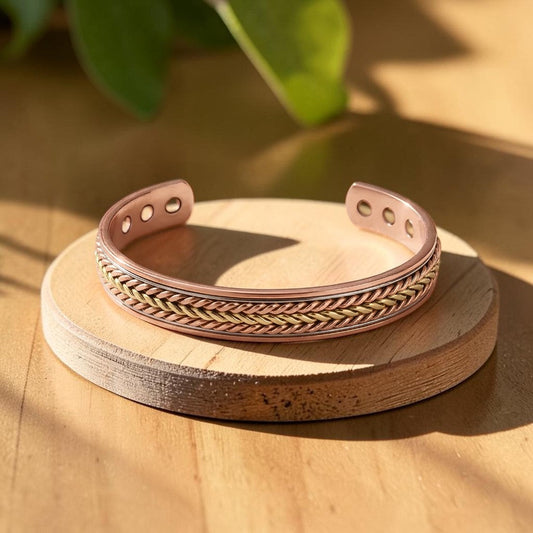 Weave Pure Copper Bracelet With Magnetic Therapy