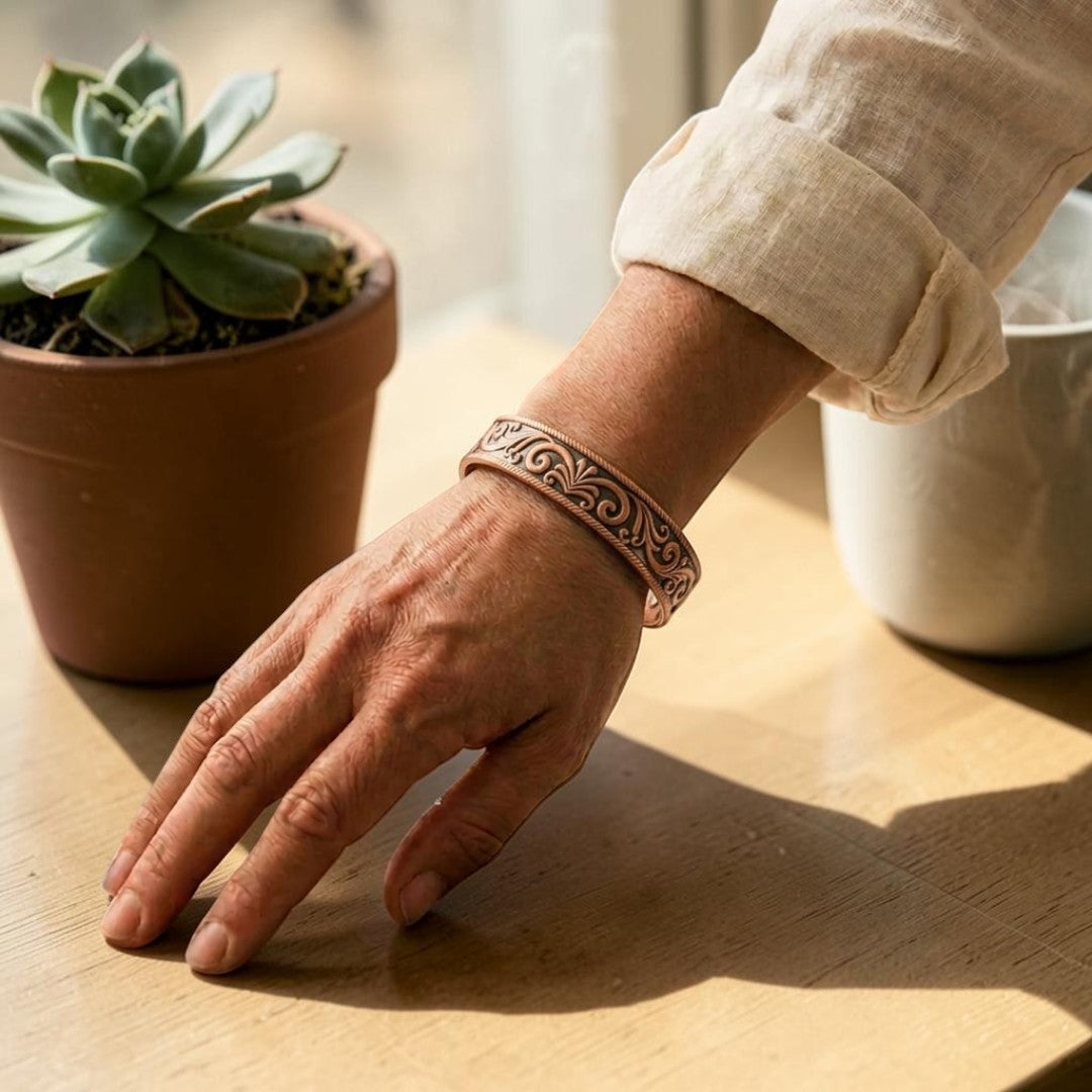Rosa Pure Copper Bracelet With Magnetic Therapy