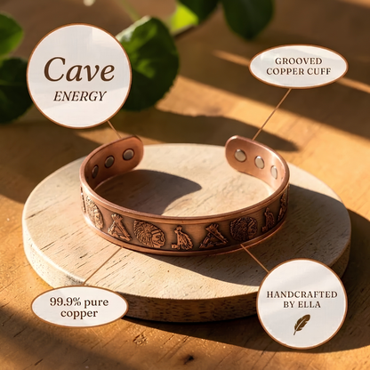 Native Pure Copper Bracelet With Magnetic Therapy