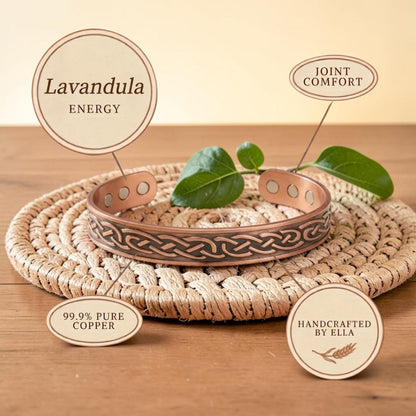 Lavandula Pure Copper Bracelet With Magnetic Therapy
