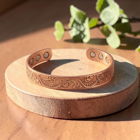Bloom Pure Copper Bracelet With Magnetic Therapy