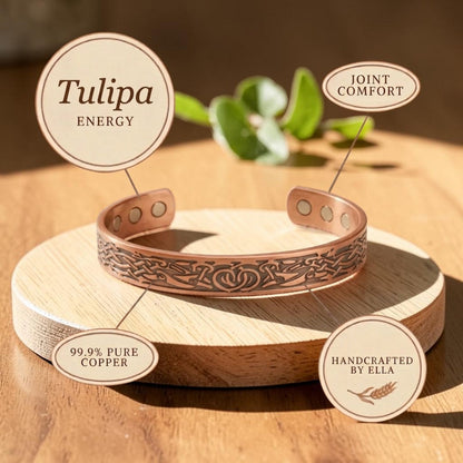 Tulipa Pure Copper Bracelet With Magnetic Therapy