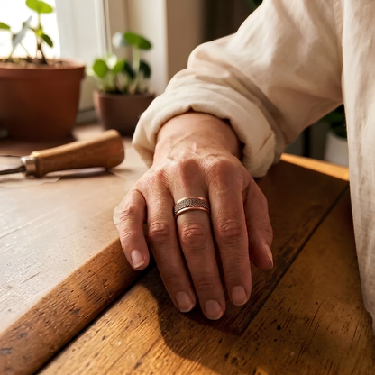 Arca Pure Copper Ring With Magnetic Therapy