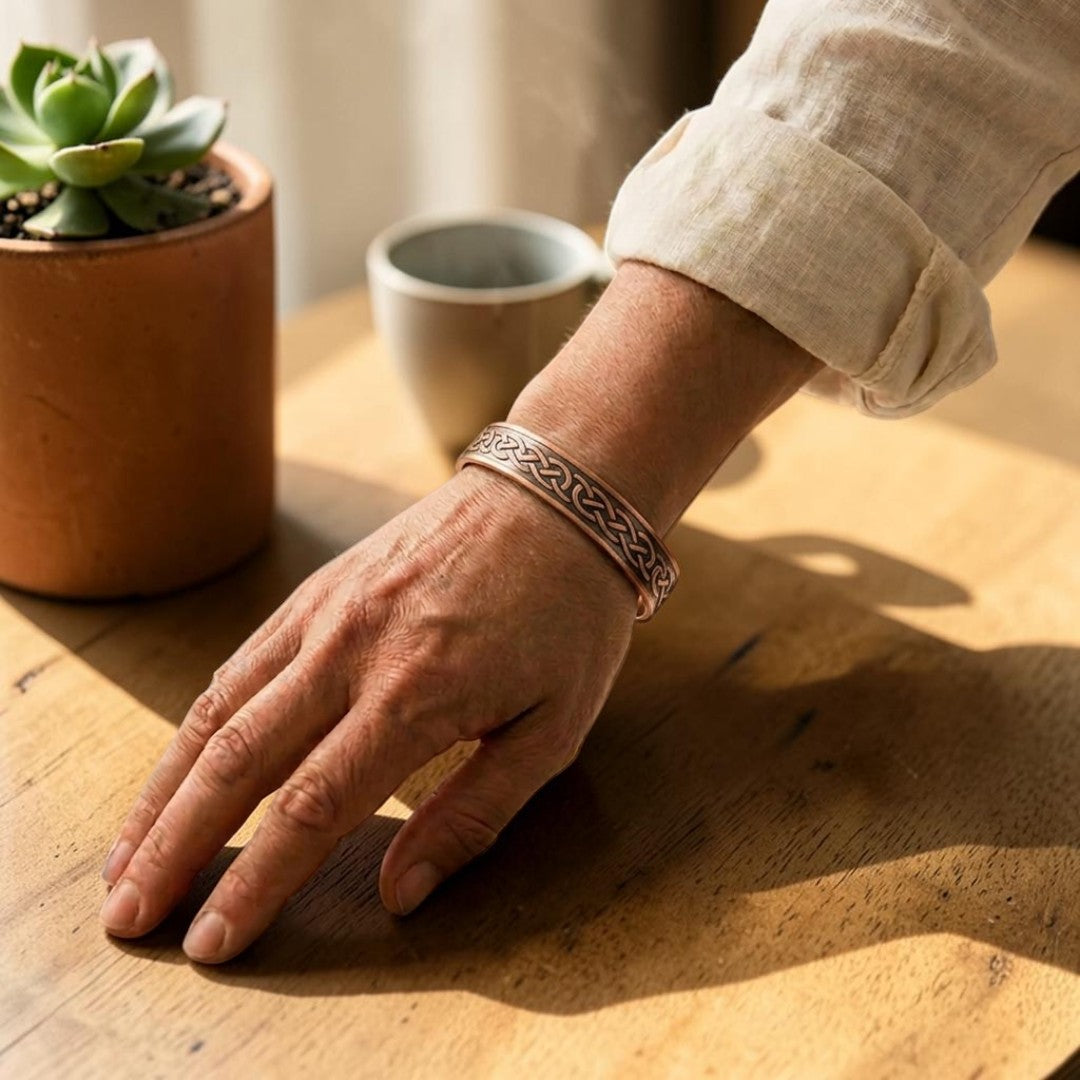 Lavandula Pure Copper Bracelet With Magnetic Therapy