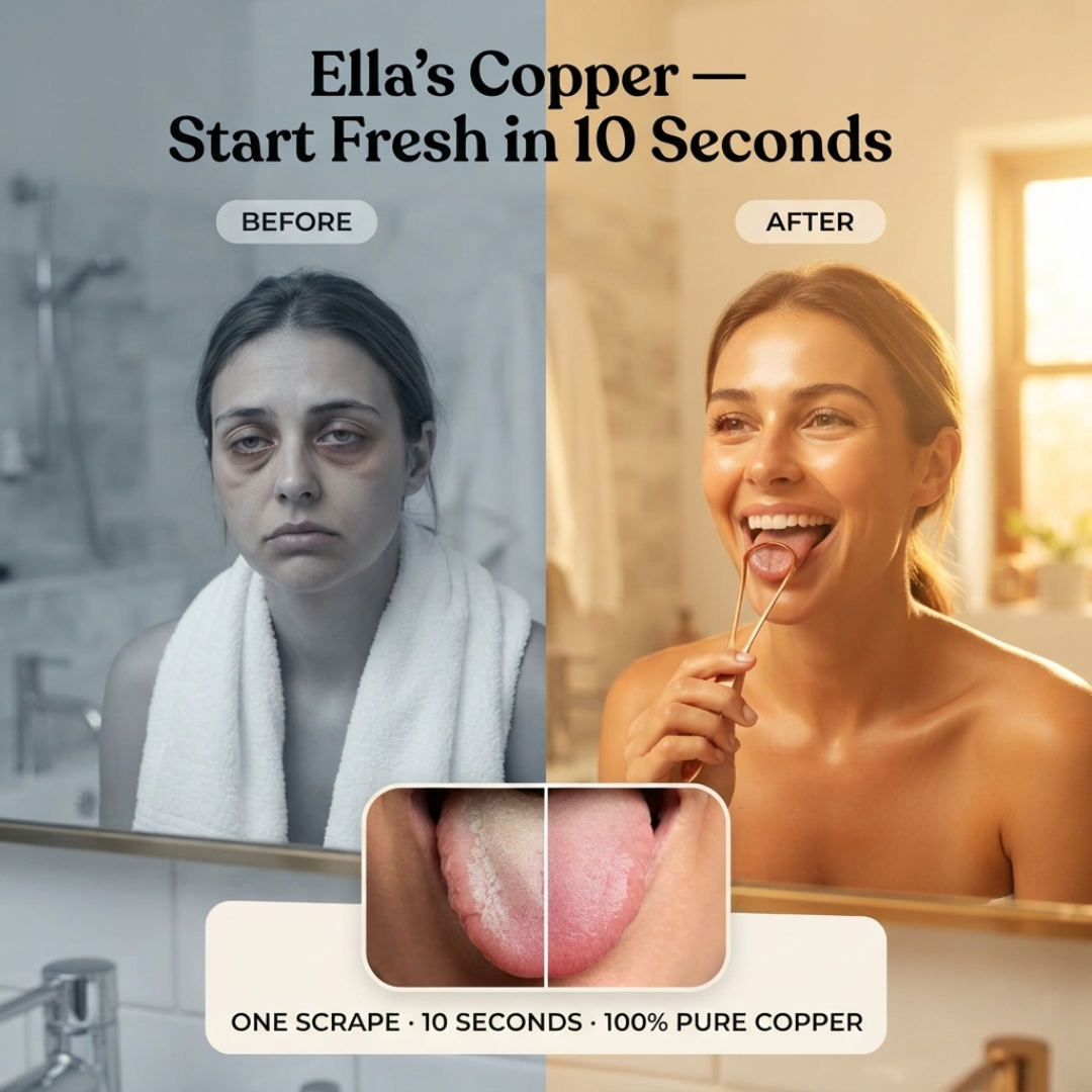 Pure Copper Tongue Scraper