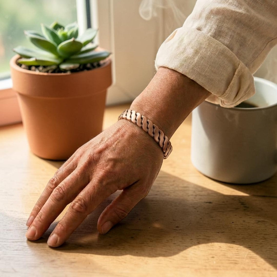 Ribbel Pure Copper Bracelet With Magnetic Therapy