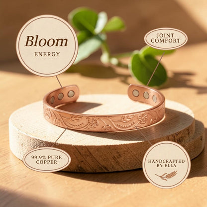 Bloom Pure Copper Bracelet With Magnetic Therapy