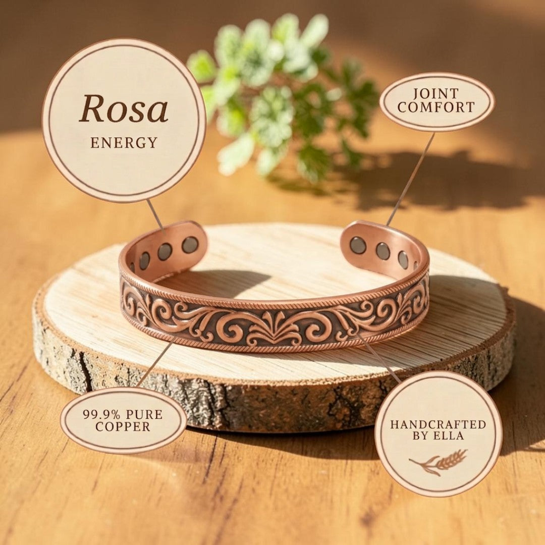 Rosa Pure Copper Bracelet With Magnetic Therapy