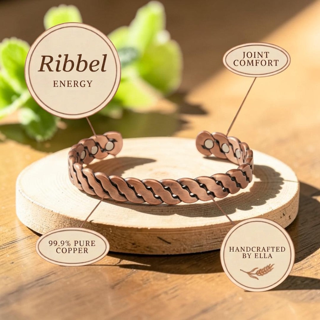 Ribbel Pure Copper Bracelet With Magnetic Therapy