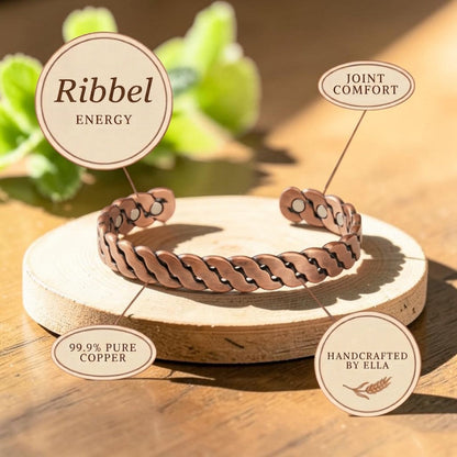 Ribbel Pure Copper Bracelet With Magnetic Therapy