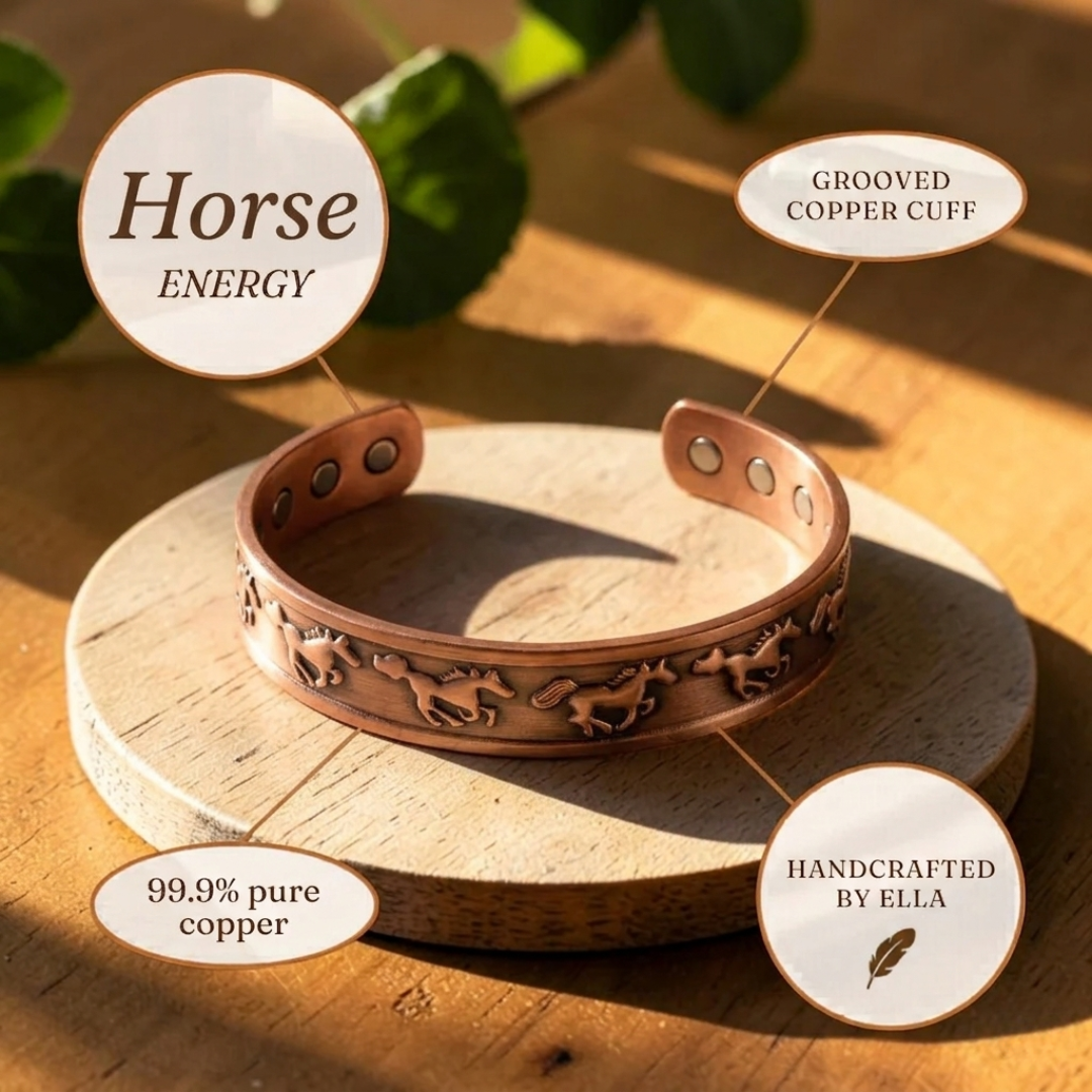 Horse Pure Copper Bracelet With Magnetic Therapy