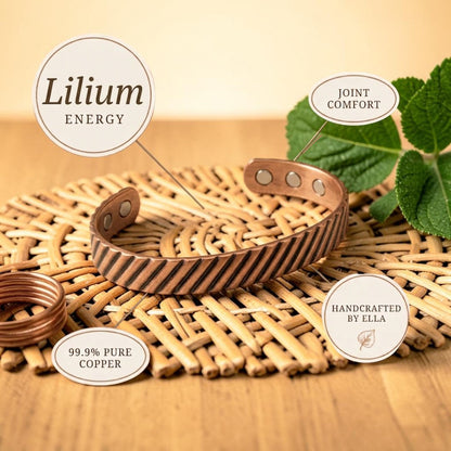 Lilium Pure Copper Bracelet With Magnetic Therapy