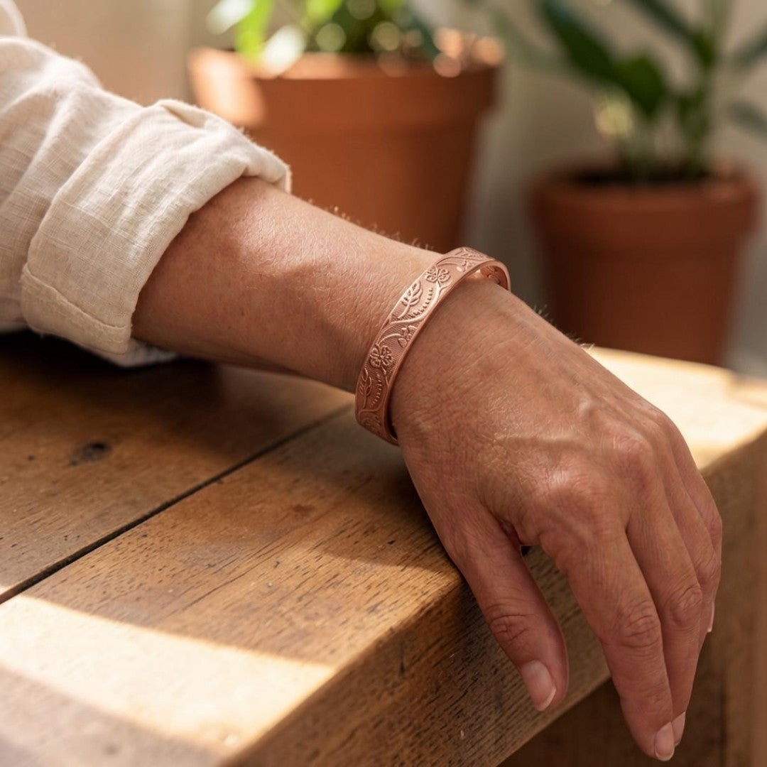 Bloom Pure Copper Bracelet With Magnetic Therapy