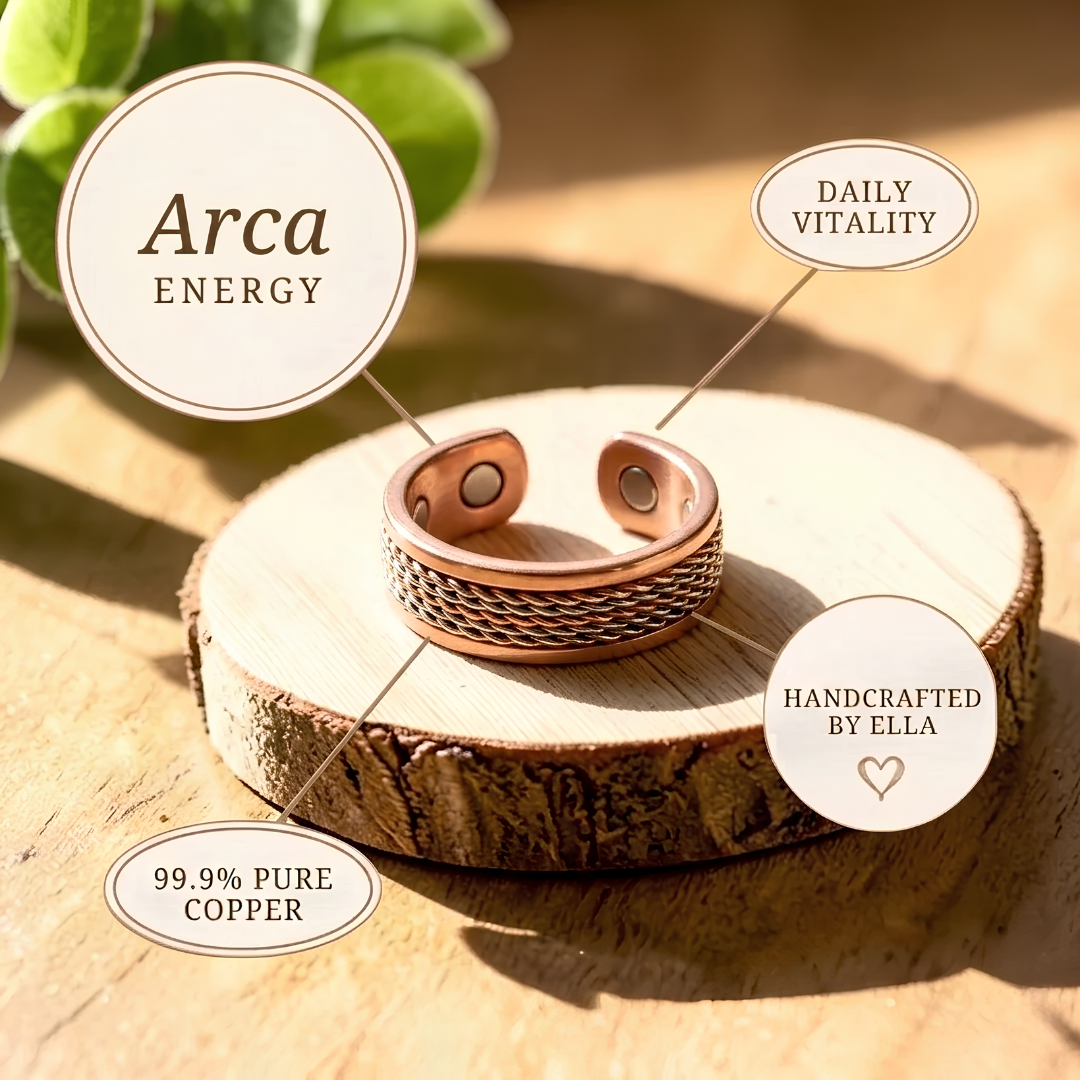 Arca Pure Copper Ring With Magnetic Therapy