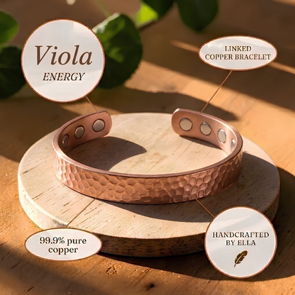 Viola Pure Copper Bracelet With Magnetic Therapy