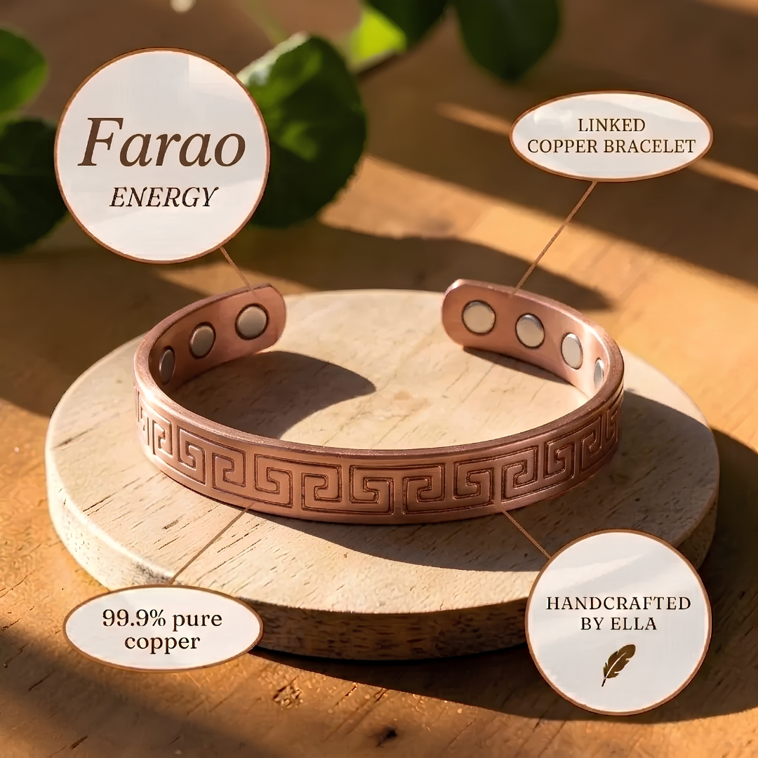 Farao Pure Copper Bracelet With Magnetic Therapy