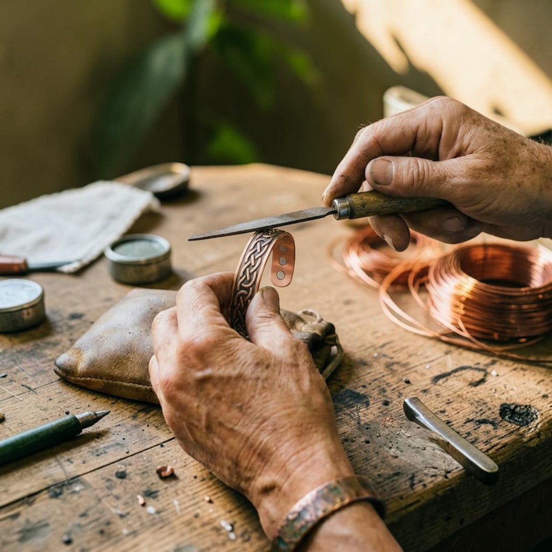 Lavandula Pure Copper Bracelet With Magnetic Therapy