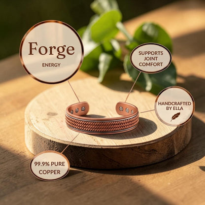 Forge Pure Copper Bracelet With Magnetic Therapy