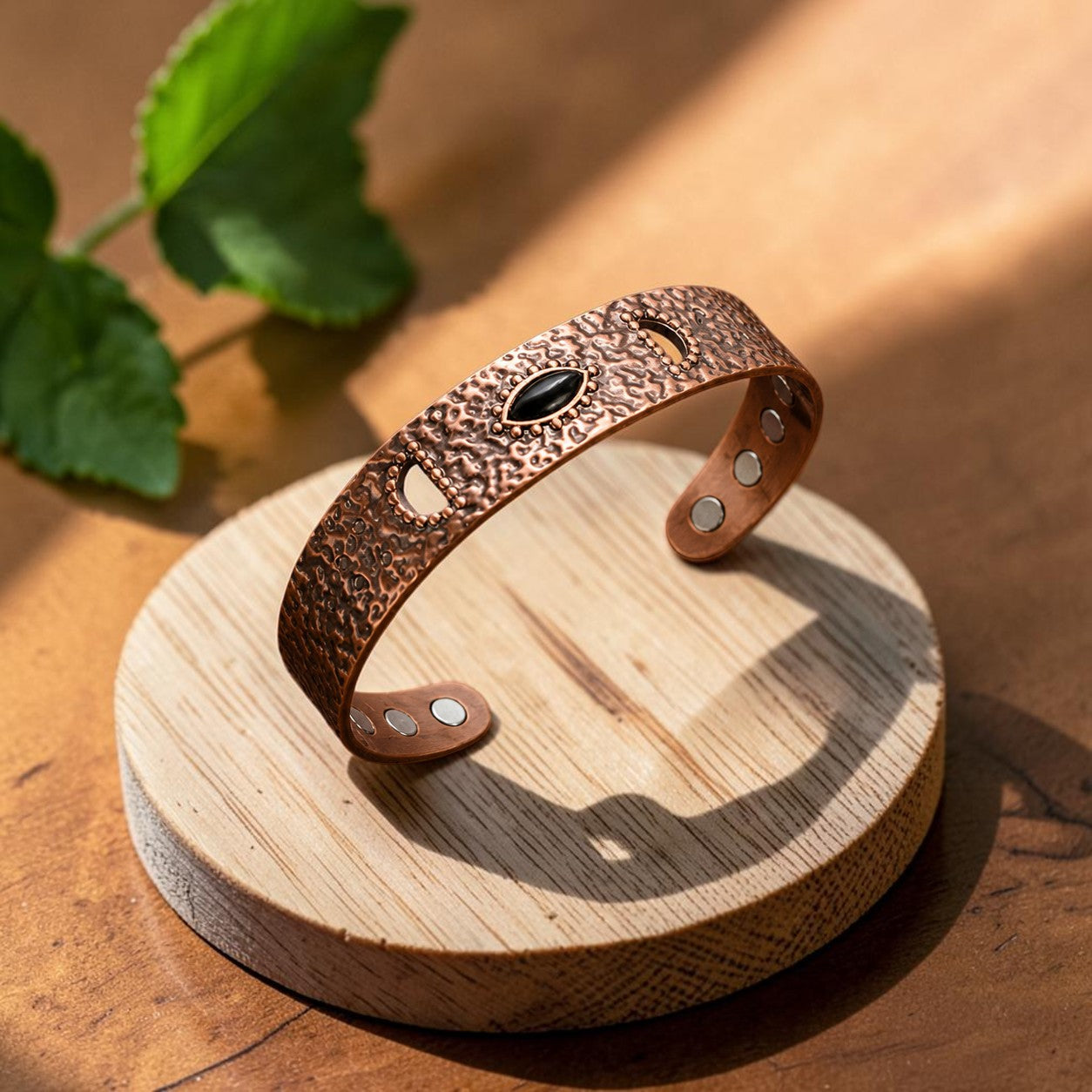 Flint Pure Copper Bracelet With Magnetic Therapy
