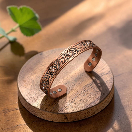 Sprig Pure Copper Bracelet With Magnetic Therapy