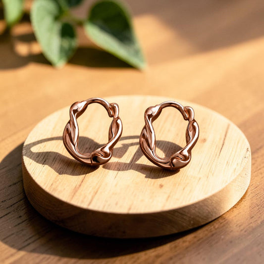 Swirl Copper Earrings