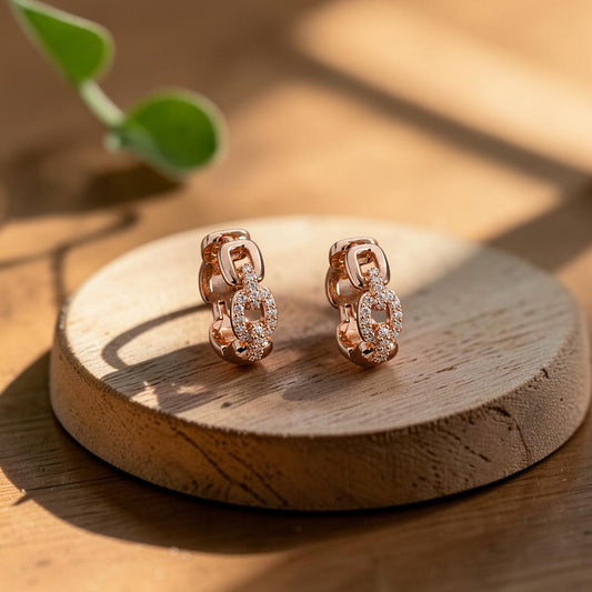 Link Copper Earrings