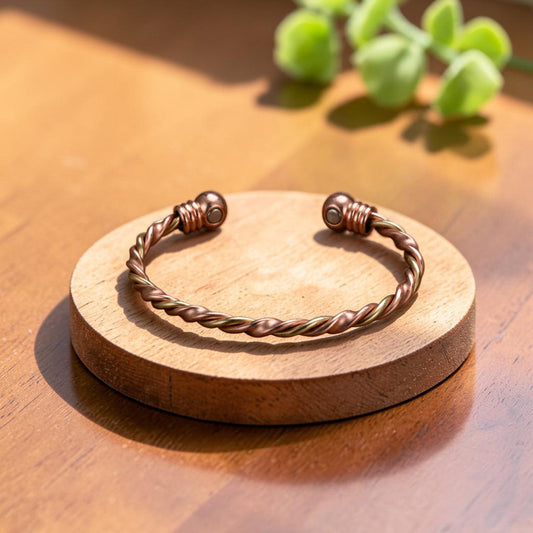 Twine Pure Copper Bracelet With Magnetic Therapy