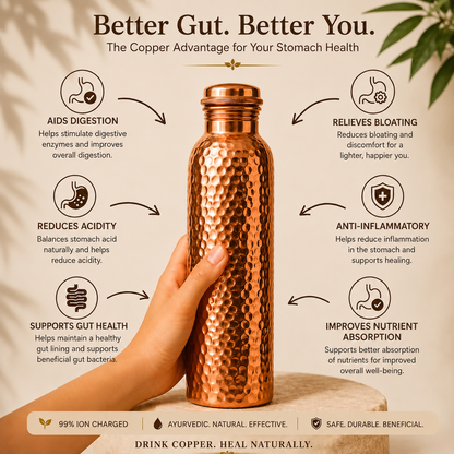 Handmade Ayurvedic Copper Bottle