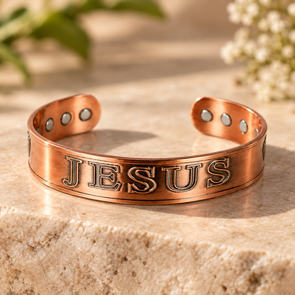 Faith Pure Copper Bracelet With Magnetic Therapy