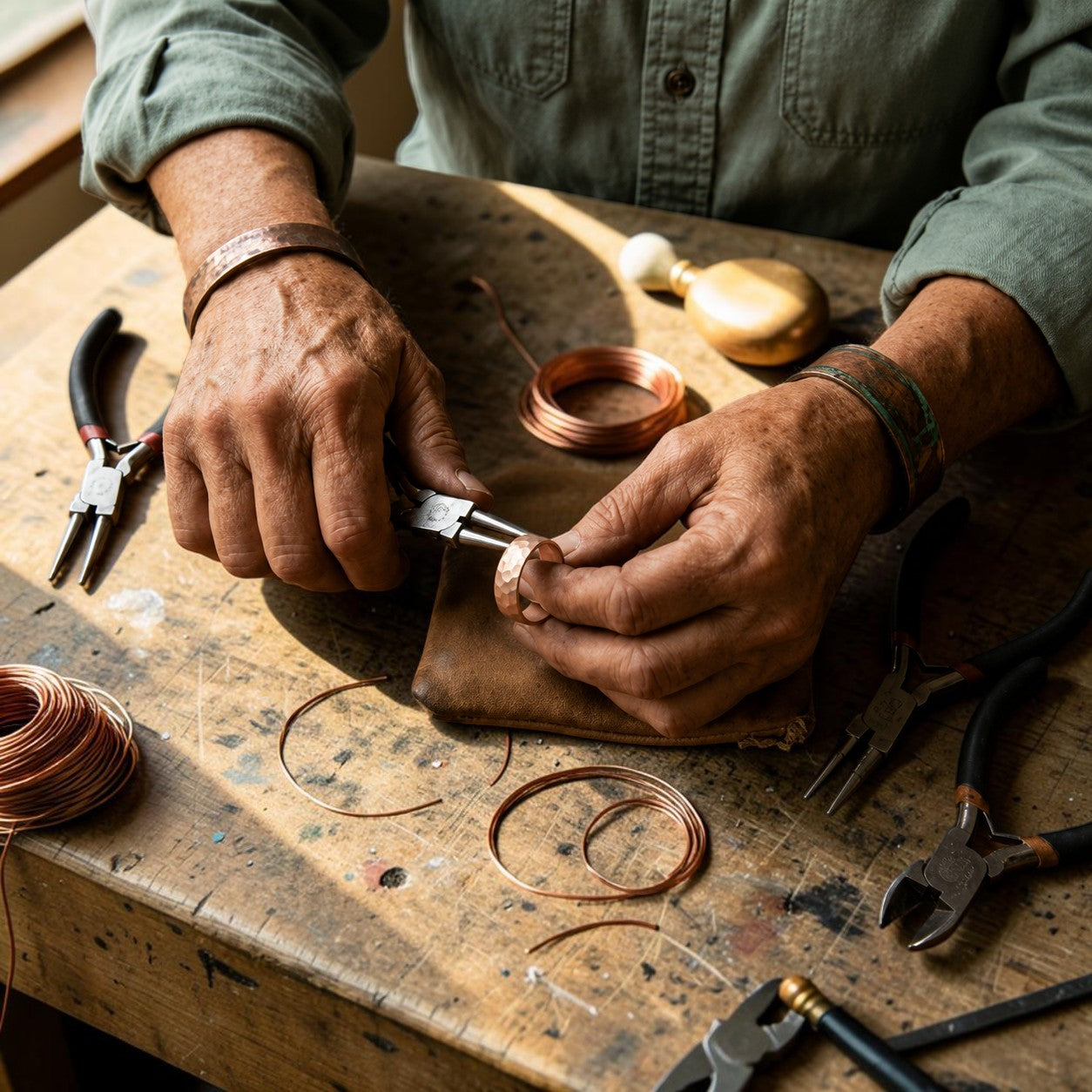 Dint Ring Pure Copper