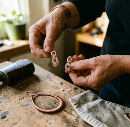 Link Copper Earrings