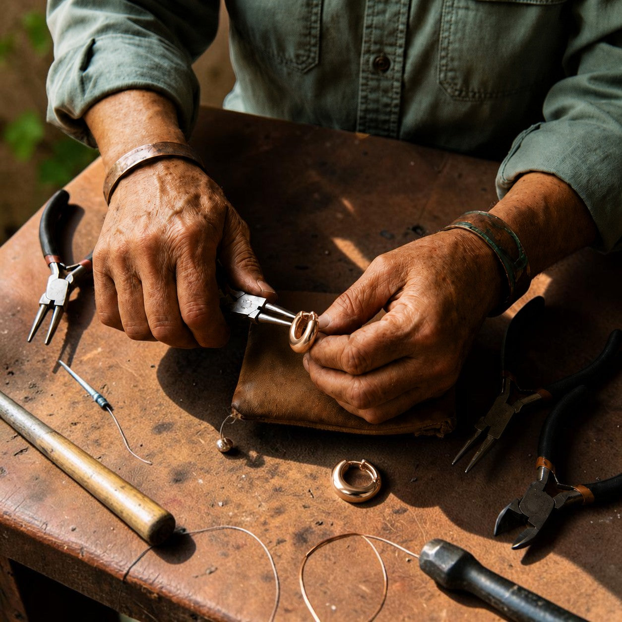Hull Copper Earrings