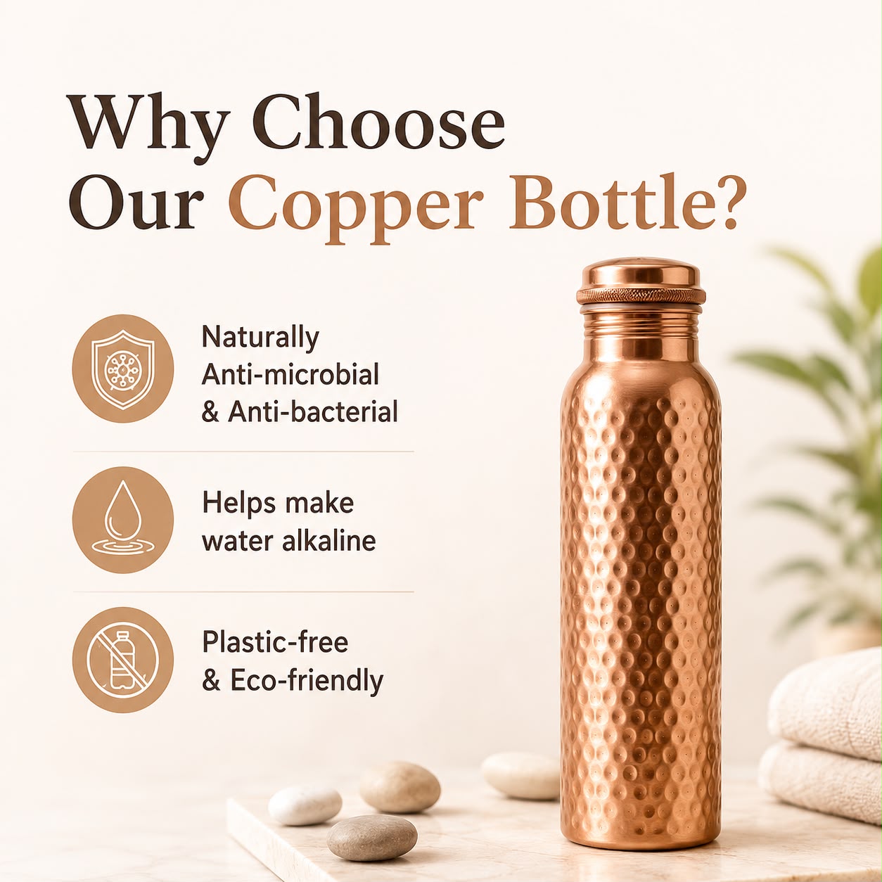 Handmade Ayurvedic Copper Bottle