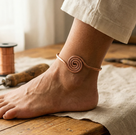 Coil Copper Anklet