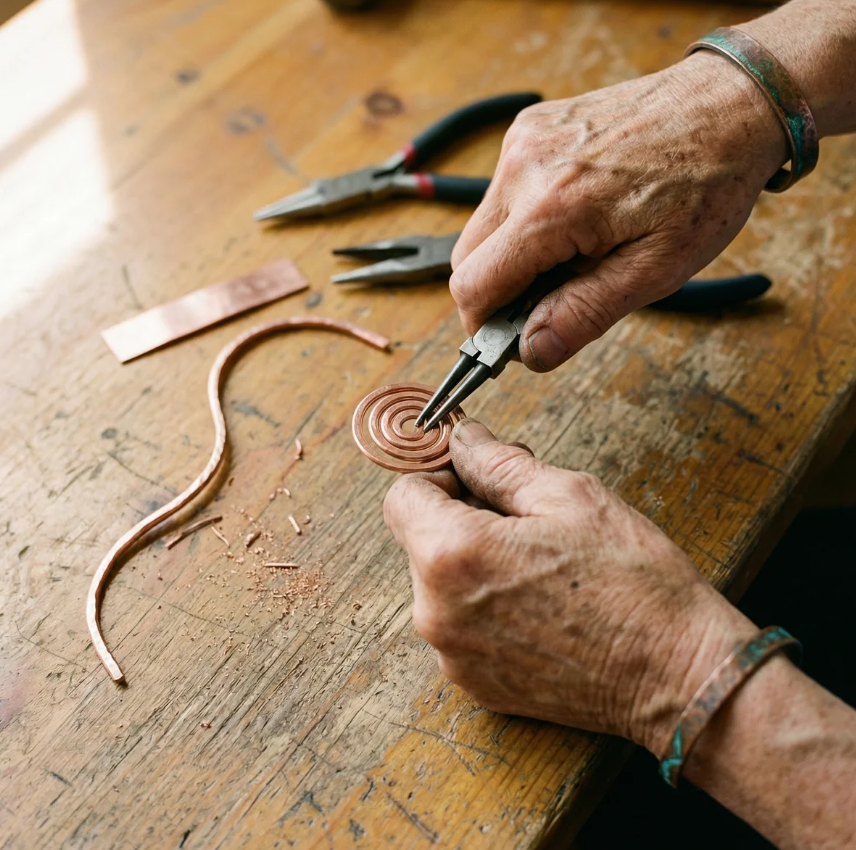 Coil Copper Anklet