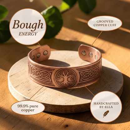 Bough Pure Copper Bracelet With Magnetic Therapy