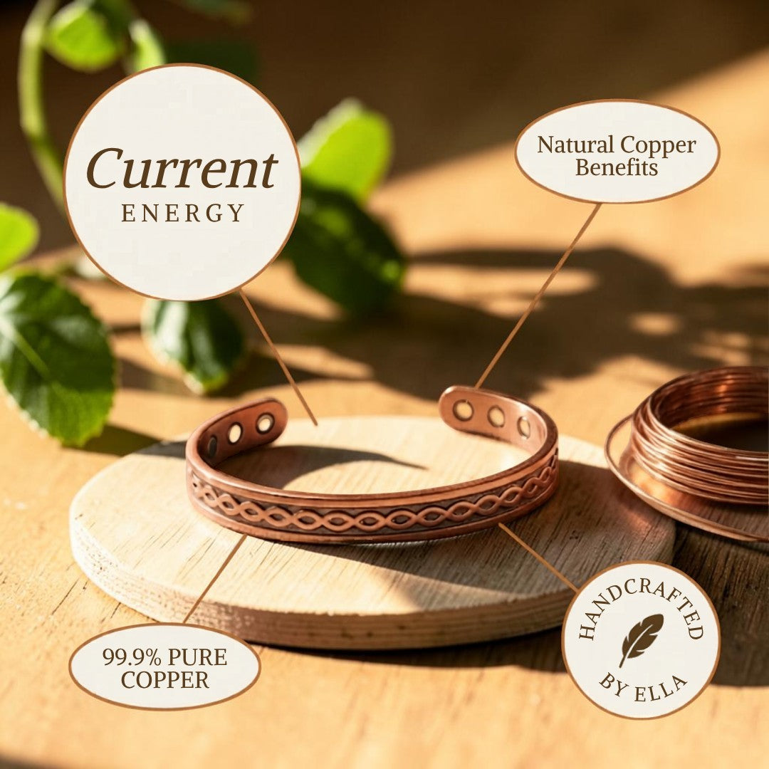 Current Pure Copper Bracelet With Magnetic Therapy