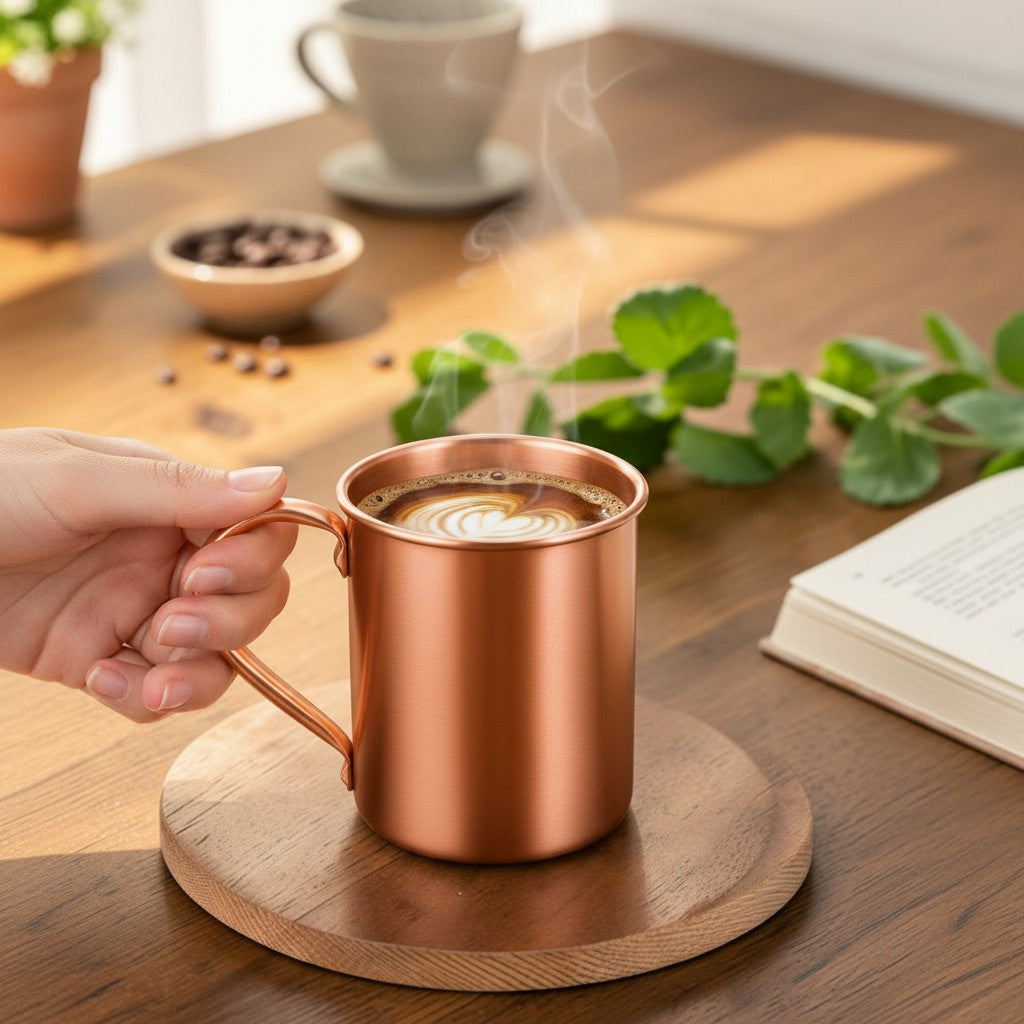 Pure Copper Plain Mug 400ml