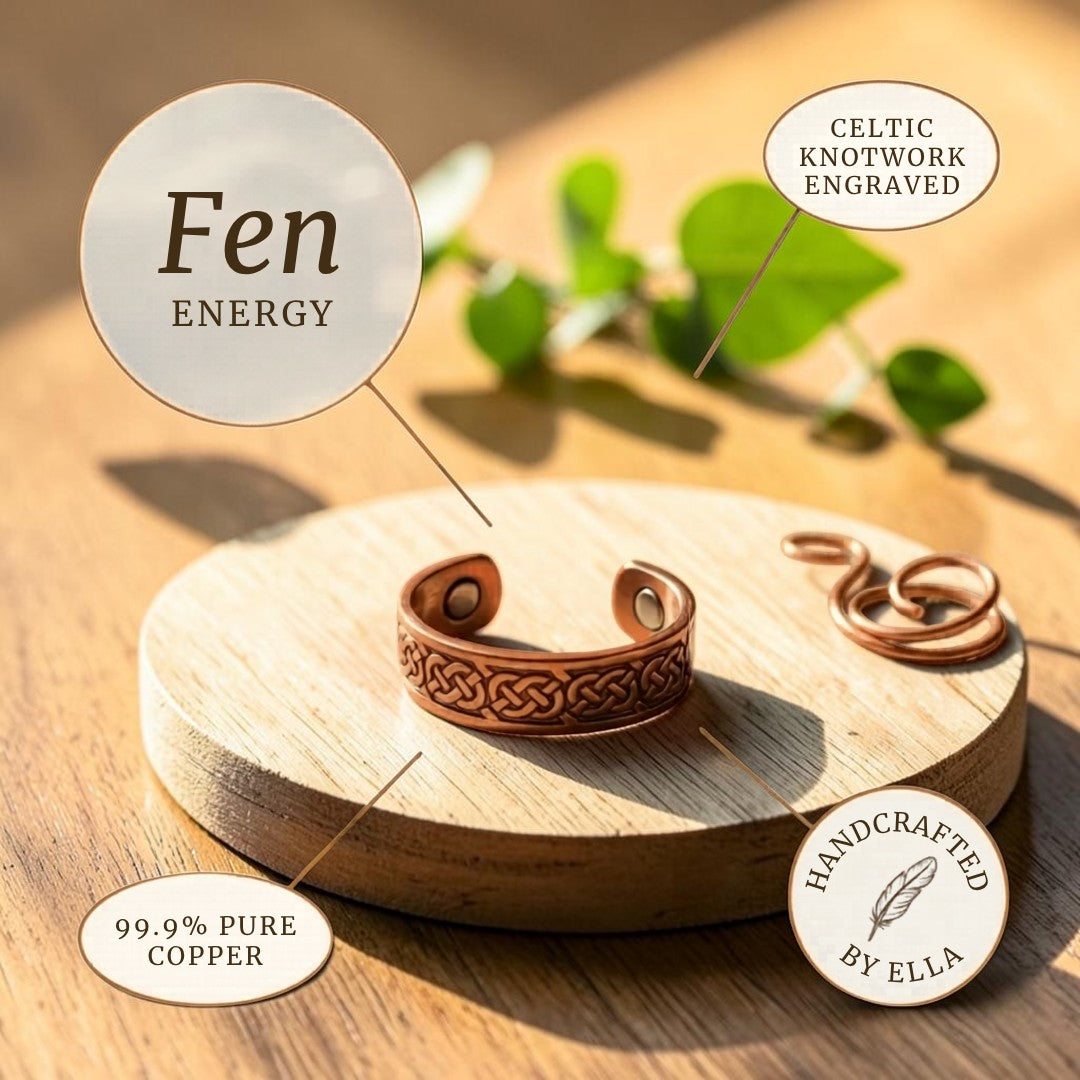 Fen Ring Pure Copper With Magnetic Therapy