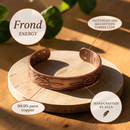 Frond Pure Copper Bracelet With Magnetic Therapy