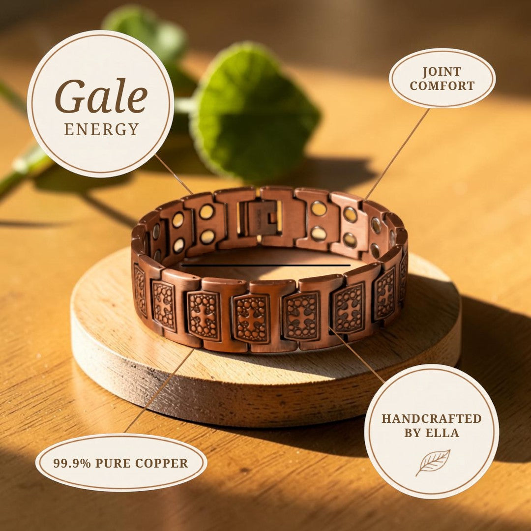 Gale Men's Pure Copper Bracelet With Magnetic Therapy