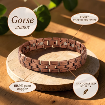 Gorse Men's Pure Copper Bracelet With Magnetic Therapy
