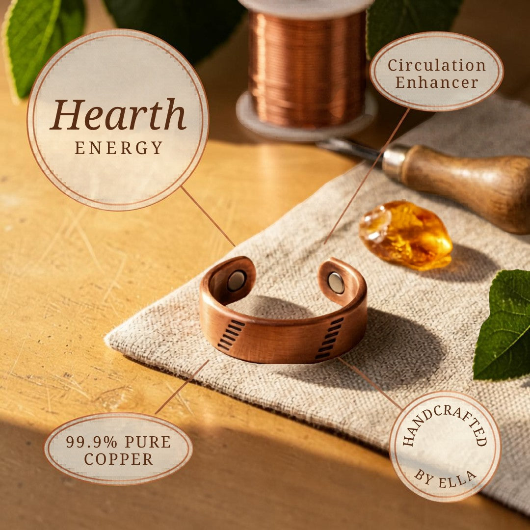 Hearth Ring Pure Copper With Magnetic Therapy