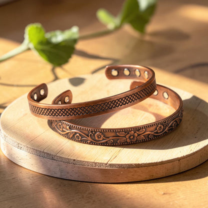 Forge Pure Copper Bracelet Set With Magnetic Therapy
