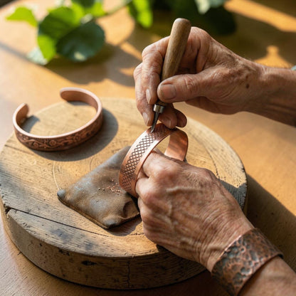 Forge Pure Copper Bracelet Set With Magnetic Therapy